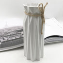 1X(Ceramic Vase Flower Pot Flower Basket White Ceramic Imitation Artificial