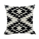 1X(Modern Simple Geometric Style & Linen Burlap Set Square Throw Pillow Cov
