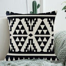 1X(Modern Simple Geometric Style & Linen Burlap Set Square Throw Pillow Cov