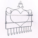 1X(Wall-Mounted Earrings Storage Bag Hanging Closet Jewelry Storage Rack Bl