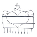 1X(Wall-Mounted Earrings Storage Bag Hanging Closet Jewelry Storage Rack Bl
