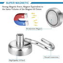 1X(6Pcs Magnetic Hooks, Premium 25Lb Neodymium Heavy Duty Magnetic Hooks,In