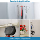 1X(6Pcs Magnetic Hooks, Premium 25Lb Neodymium Heavy Duty Magnetic Hooks,In
