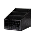 1X(Luxury Leather Desktop Remote Control/Tv Guide Organizer Box Makeup Cosm