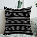 1X(Pack Of 4 Decorative Outdoor Pillow Cover Geometric Pattern Modern Style