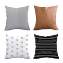 1X(Pack Of 4 Decorative Outdoor Pillow Cover Geometric Pattern Modern Style