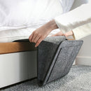 1X(Grey Bed Storage Pockets Felt Bedside Hanging Storage Organizer Holder W