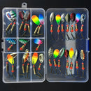 1 Set 15 Pcs Bait Set Hard Bait Rotating Sequin Fishing Bait Composite Sequ