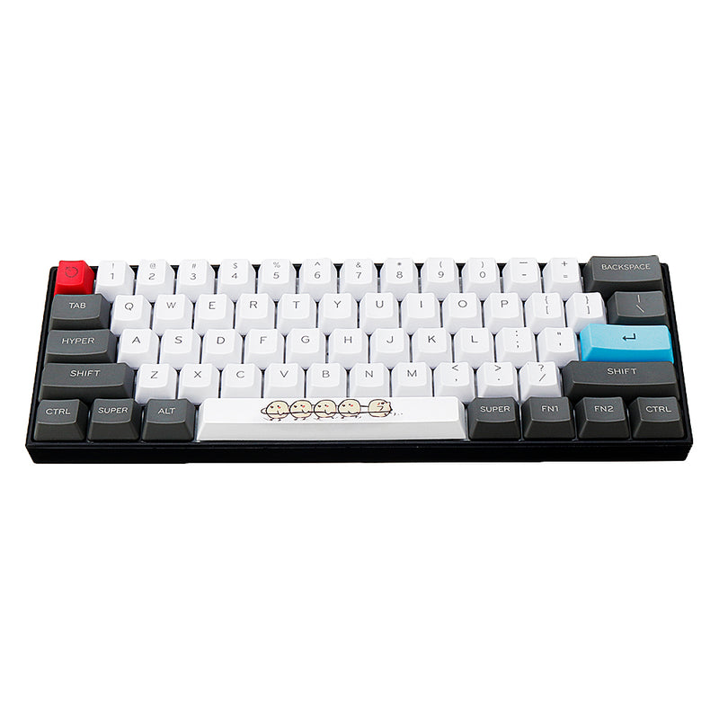 Five-sided Dyesub PBT Yellow Chick Space Bar 6.25u Novelty Keycap