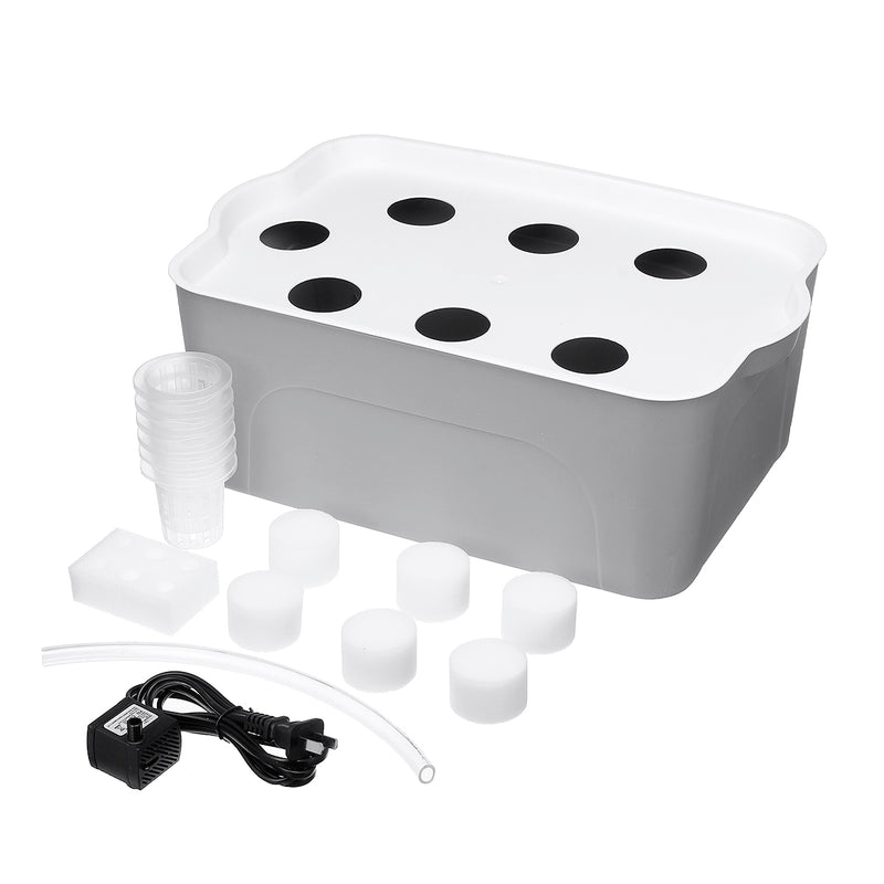 6/7 Holes Plant Site Hydroponic Grow Kit Bubble Indoor Cabinet Box Garden Planting System