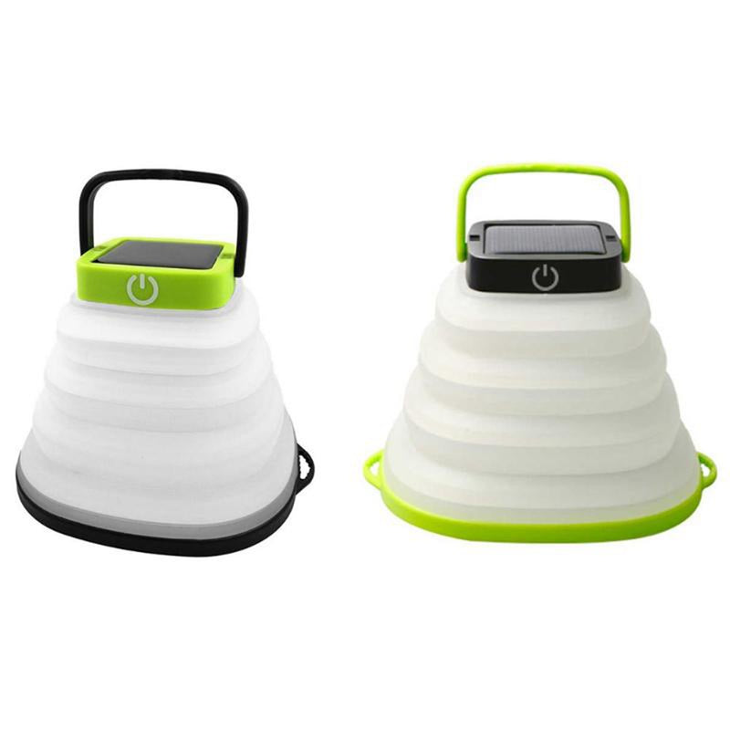 LUSTREON Solar Portable Folding Hanging Camping Lantern Tent Light LED Emergency Lamp Waterproof