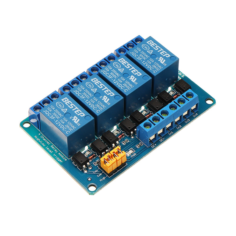 BESTEP 4 Channel 12V Relay Module High And Low Level Trigger For