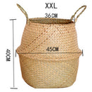 1X(New Foldable Straw Storage Handmade Bamboo Simple Decoration Seaweed Wic