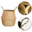 1X(New Foldable Straw Storage Handmade Bamboo Simple Decoration Seaweed Wic
