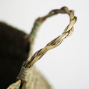 1X(New Foldable Straw Storage Handmade Bamboo Simple Decoration Seaweed Wic