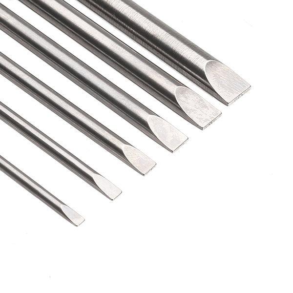 BROPPE 6Pcs 75mm Magnetic 2.0-6.0mm Flat Head Slotted Tip Screwdrivers Bits