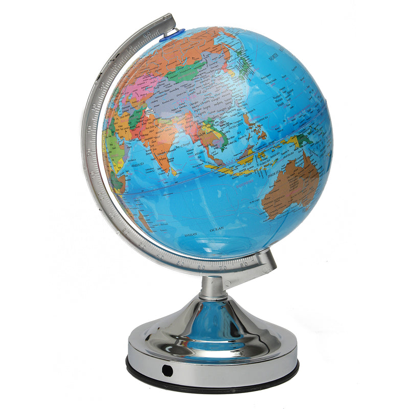 Electronic Illuminated Ocean World Earth Globe Rotating Night Light Desktop Decorations