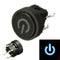 5Pcs Blue LED Power Symbol Momentary Latching Switch LED Light Push Button SPST