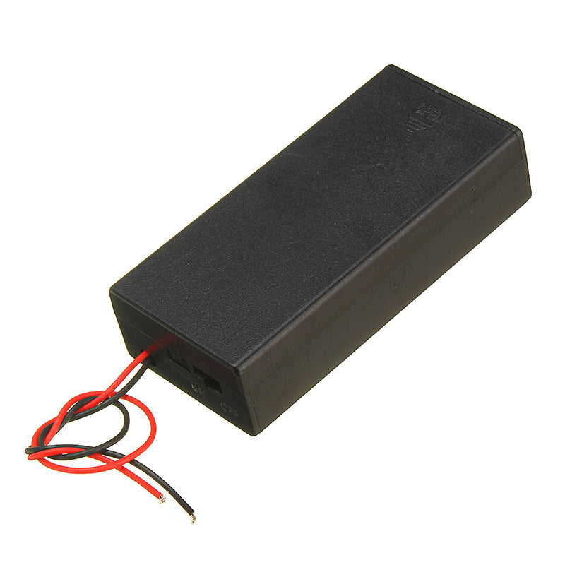 Plastic Battery Holder Storage Box Case Container w/ON/OFF Switch For 2x18650 Batteries 3.7V