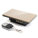 AC 110V-240V 120-type 1 Way 3 Gang Crystal Glass Remote Panel Touch LED Light Sensor Switch