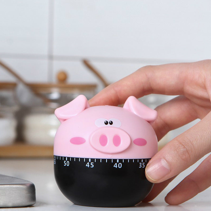 Cartoon Pig Timer Cute Alarm Time Manager Kitchen Baking Tools