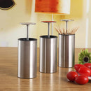 1X(Stainless Steel Toothpick Box Simple Personality Automatic Toothpick Hol