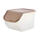 Dried Food Storage Sealed Box With Measuring Cup Plastic Kitchen Cereal Flo L3G2