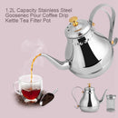 1X(Stainless Steel Teapot Gooseneck Pour Coffee Drip Kettle Tea Filter Pot