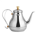 1X(Stainless Steel Teapot Gooseneck Pour Coffee Drip Kettle Tea Filter Pot