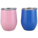 1X(12oz Insulated Wine Tumbler With Lid Stainless Steel Insulated Wine Glas