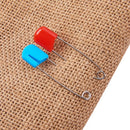 1X(1 Box (100pcs) 2 Inch Assorted Color Plastic Head Pins Baby Safety Pins