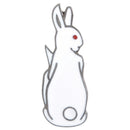 Creative White Rabbit Brooch Evil Animal Bunny Enamel Pins Metal Buckle Pin H6V9