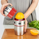1X(Citrus Juicer Manual Juicer Portable Stainless Steel Juicer Lid Rotation