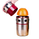 1X(Citrus Juicer Manual Juicer Portable Stainless Steel Juicer Lid Rotation