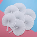 1X(12Pcs/Set White Circular Paper Fan White Paper Folding Advertising Group
