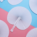 1X(12Pcs/Set White Circular Paper Fan White Paper Folding Advertising Group