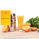 1X(Powerful Stainless Steel Orange Juicer Portable Manual Lid Rotation Citr