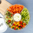 MEIGAR Kitchen Vegetable Fruit Salad Bowl Food Snacks Storage Transparent Container