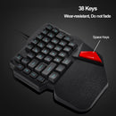 38-Key Professional One/Single Hand Usb Wired Backlit Gaming Keyboards Espo