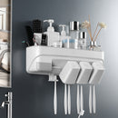 Creative Toothbrush Holder Magnetic Adsorption Inverted Cup Wall Mount Toothpaste Squeezer Family Set