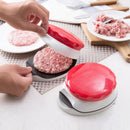 1X(Adjustable Meat Hammer Hamburg Pressing Machine Manual Pressure Meat Fil