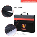 1X(Fireproof Document Bag Non-Itchy Fiberglass Cloth Waterproof Holder With