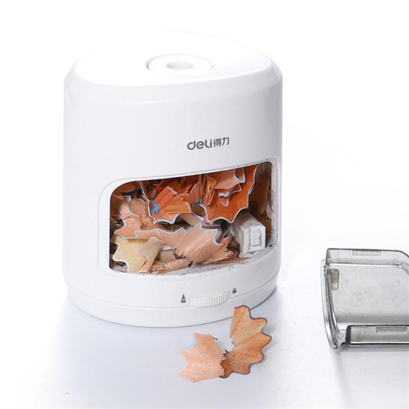 XIAOMI Ecosystem Deli 0502 Electric Pencil Sharpener Home Office School Mechanical Pencil Sharpener Office School Stationery Supplies Gift for Kids Childrens