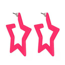 Summer Refreshing Fluorescent Earrings Personality Fashion Five-Pointed Sta