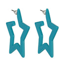 Summer Refreshing Fluorescent Earrings Personality Fashion Five-Pointed Sta