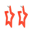 Summer Refreshing Fluorescent Earrings Personality Fashion Five-Pointed Sta