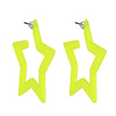 Summer Refreshing Fluorescent Earrings Personality Fashion Five-Pointed Sta