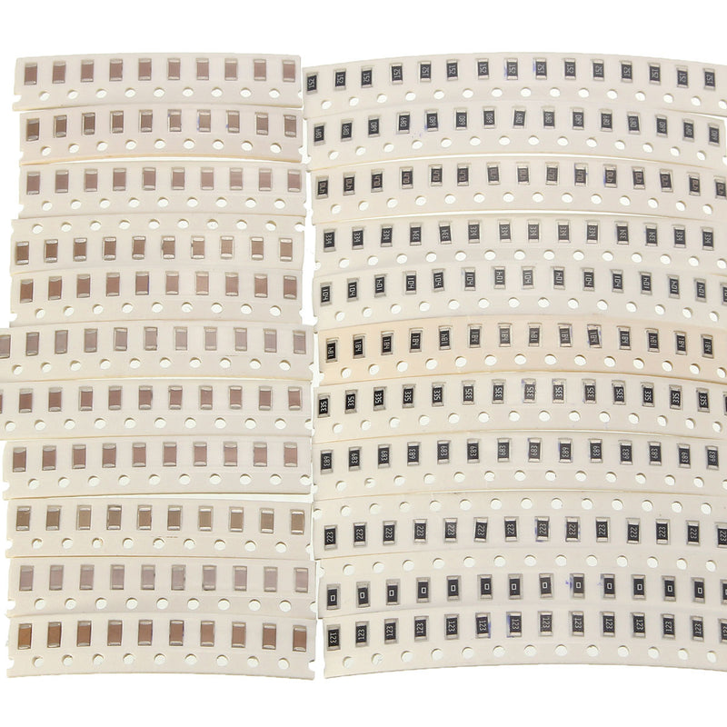 1150Pcs SMD 1206 (0-10M) 50 Value Resistor + (2.2pf-1uf) 40 Value Capacitor