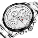 NAVIFORCE 9089 Fashion Men Quartz Watch Luxury Multifunction Stainless Steel Strap Watch