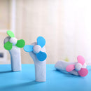 Summer Portable Cute Mini Fan Sponge Blade Battery Electric Flashlight Hand U6E2